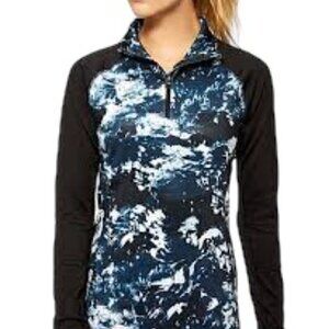 LOLË Marine Ocean Wave Striking Pullover Medium